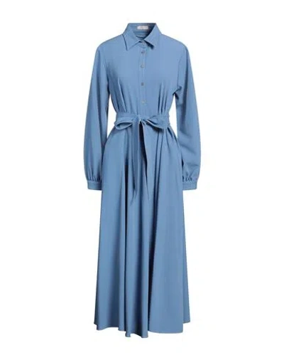 Camicettasnob Woman Midi Dress Light Blue Size 10 Polyester, Viscose, Elastane