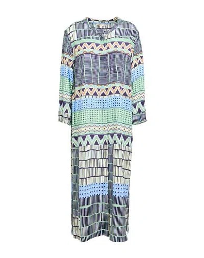 Camicettasnob Woman Midi Dress Light Green Size 6 Viscose In Multi