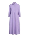 Camicettasnob Woman Midi Dress Light Purple Size 4 Cotton, Polyamide, Elastane