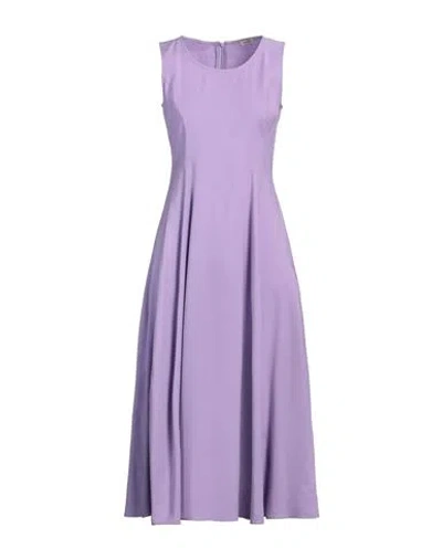 Camicettasnob Woman Midi Dress Mauve Size 8 Viscose, Polyester In Purple