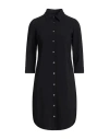 Camicettasnob Woman Midi Dress Midnight Blue Size 2 Polyamide, Elastane In Black