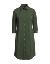 Camicettasnob Woman Mini Dress Military Green Size 8 Viscose, Linen In Green