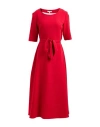 CAMICETTASNOB CAMICETTASNOB WOMAN MIDI DRESS RED SIZE 8 POLYESTER, VISCOSE, ELASTANE