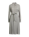 Camicettasnob Woman Midi Dress Sage Green Size 10 Viscose In Gray