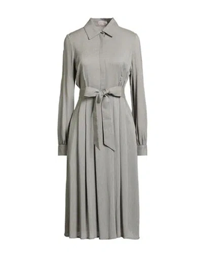 Camicettasnob Woman Midi Dress Sage Green Size 10 Viscose In Gray