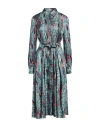 Camicettasnob Woman Midi Dress Sage Green Size 8 Viscose, Elastane