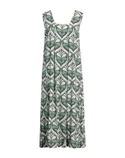 Camicettasnob Woman Midi Dress Sage Green Size 6 Viscose