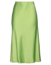 Camicettasnob Woman Midi Skirt Lime Green Size 8 Viscose, Elastane In Green
