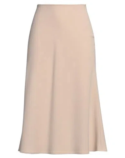Camicettasnob Woman Midi Skirt Sand Size 6 Polyester, Viscose, Elastane In Neutral