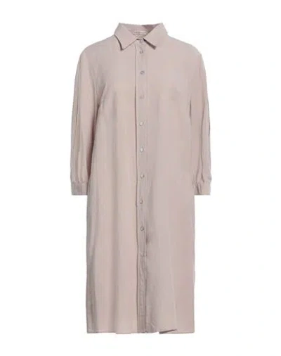 Camicettasnob Woman Mini Dress Beige Size 12 Viscose, Linen