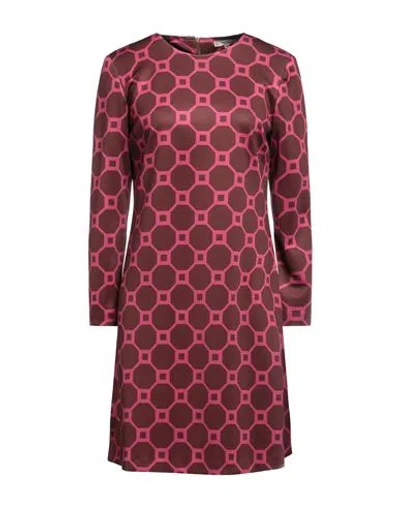 Camicettasnob Woman Mini Dress Brown Size 12 Viscose, Polyester, Elastane