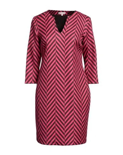 Camicettasnob Woman Mini Dress Fuchsia Size 6 Viscose, Polyester, Nylon In Pink