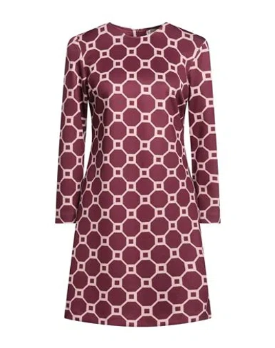 CAMICETTASNOB CAMICETTASNOB WOMAN MINI DRESS GARNET SIZE 4 VISCOSE, POLYESTER, ELASTANE