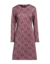 Camicettasnob Woman Mini Dress Garnet Size 8 Viscose, Polyester, Elastane In Red