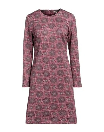 Camicettasnob Woman Mini Dress Garnet Size 8 Viscose, Polyester, Elastane In Red