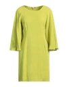 Camicettasnob Woman Mini Dress Lime Green Size 10 Viscose, Linen In Green