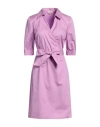 Camicettasnob Woman Mini Dress Light Purple Size 10 Cotton