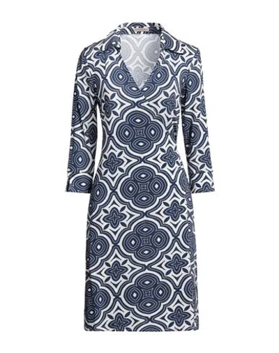 Camicettasnob Woman Mini Dress Midnight Blue Size 10 Viscose, Elastane