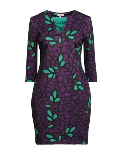 Camicettasnob Woman Mini Dress Purple Size 8 Viscose, Polyester, Elastane
