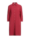 Camicettasnob Woman Mini Dress Red Size 2 Viscose, Linen