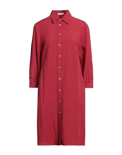 Camicettasnob Woman Mini Dress Red Size 2 Viscose, Linen