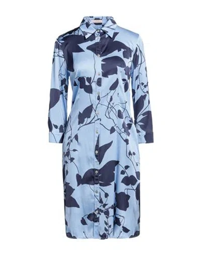 Camicettasnob Woman Mini Dress Sky Blue Size 4 Viscose, Elastane