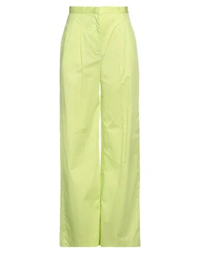 Camicettasnob Woman Pants Acid Green Size 6 Cotton