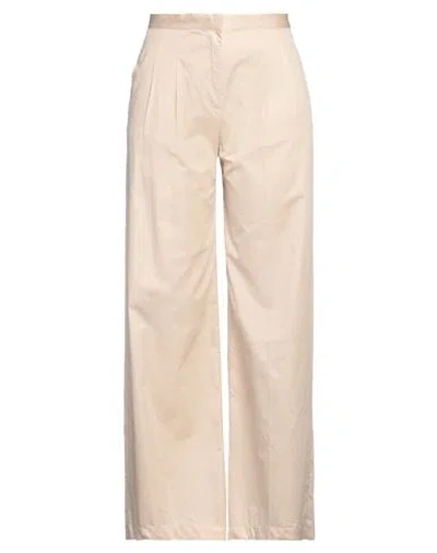 Camicettasnob Woman Pants Beige Size 10 Cotton