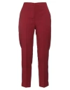 Camicettasnob Woman Pants Burgundy Size 8 Cotton, Polyamide, Elastane In Red