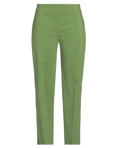 Camicettasnob Woman Pants Green Size 6 Cotton, Polyester, Elastane