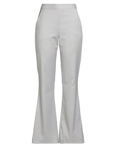 Camicettasnob Woman Pants Light Grey Size 6 Polyester, Viscose, Elastane In Gray