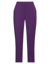 Camicettasnob Woman Pants Mauve Size 12 Polyester, Rayon, Elastane In Purple