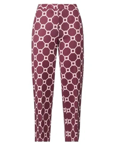 Camicettasnob Woman Pants Plum Size 10 Viscose, Polyester, Elastane In Purple