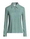 Camicettasnob Woman Polo Shirt Green Size 6 Viscose, Elastane