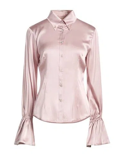 Camicettasnob Woman Shirt Antique Rose Size 6 Silk, Elastane In Pink