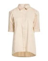 Camicettasnob Woman Shirt Beige Size 10 Cotton In Sand