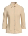 Camicettasnob Woman Shirt Beige Size 8 Polyamide, Elastane