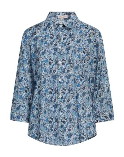 Camicettasnob Woman Shirt Blue Size 10 Cotton