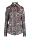 Camicettasnob Woman Shirt Blue Size 10 Viscose, Silk, Elastane In Blue