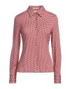 Camicettasnob Woman Shirt Brick Size 10 Viscose, Elastane In Red