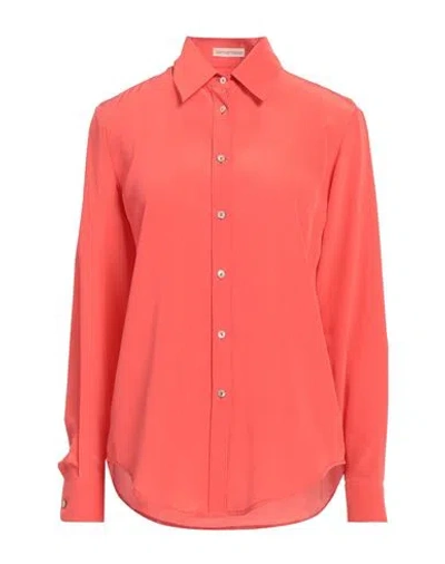 Camicettasnob Woman Shirt Coral Size 10 Silk In Red