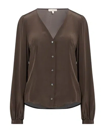 Camicettasnob Woman Shirt Dark Green Size 6 Silk