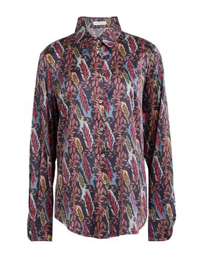 Camicettasnob Woman Shirt Dark Purple Size 8 Viscose, Silk, Elastane