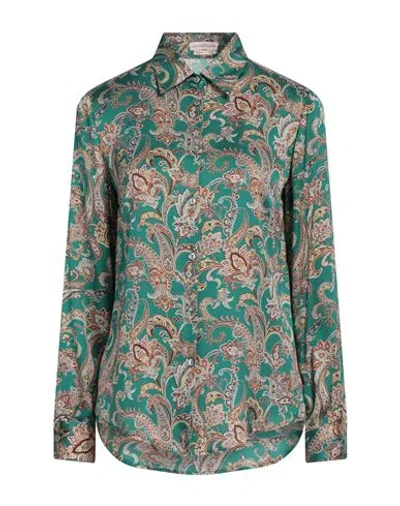 Camicettasnob Woman Shirt Emerald Green Size 10 Viscose