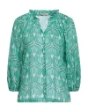 Camicettasnob Woman Shirt Emerald Green Size 10 Cotton In Green