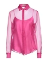 Camicettasnob Woman Shirt Fuchsia Size 10 Silk In Pink