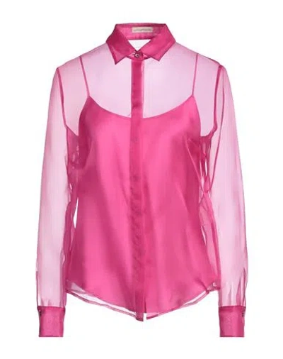 Camicettasnob Woman Shirt Fuchsia Size 10 Silk In Pink