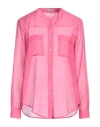 Camicettasnob Woman Shirt Fuchsia Size 4 Cotton, Silk In Pink