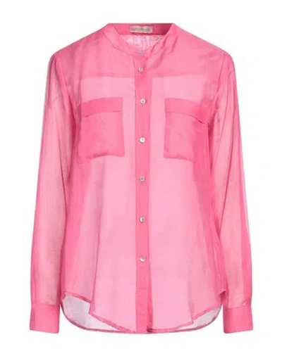 Camicettasnob Woman Shirt Fuchsia Size 4 Cotton, Silk In Pink