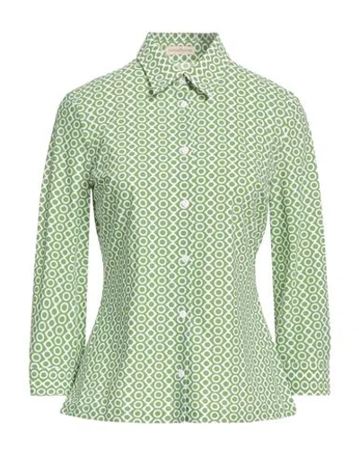Camicettasnob Woman Shirt Green Size 6 Polyamide, Elastane